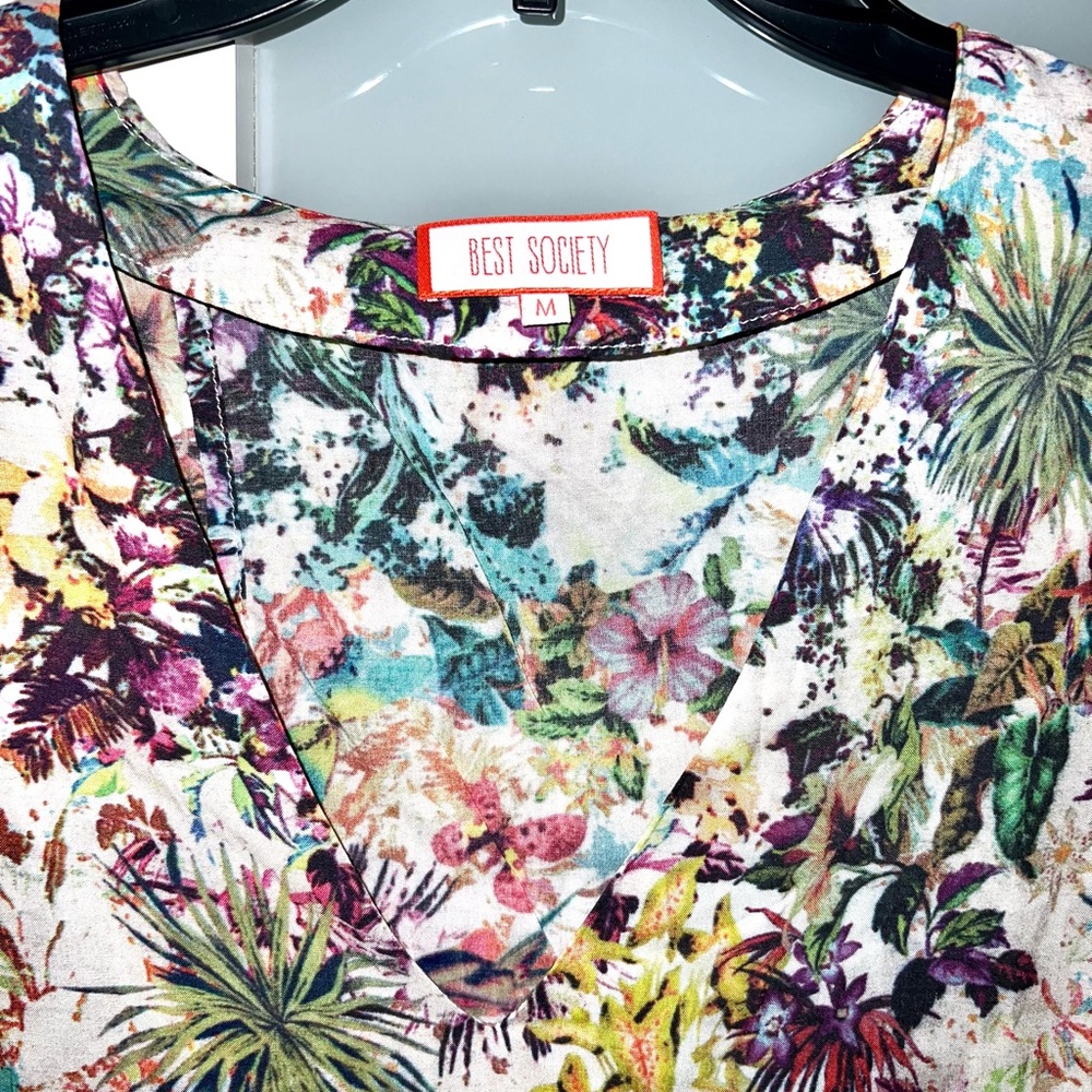 Best Society set of floral pants and blouse, multicolour, pants S blouse M - Picture 3 of 5